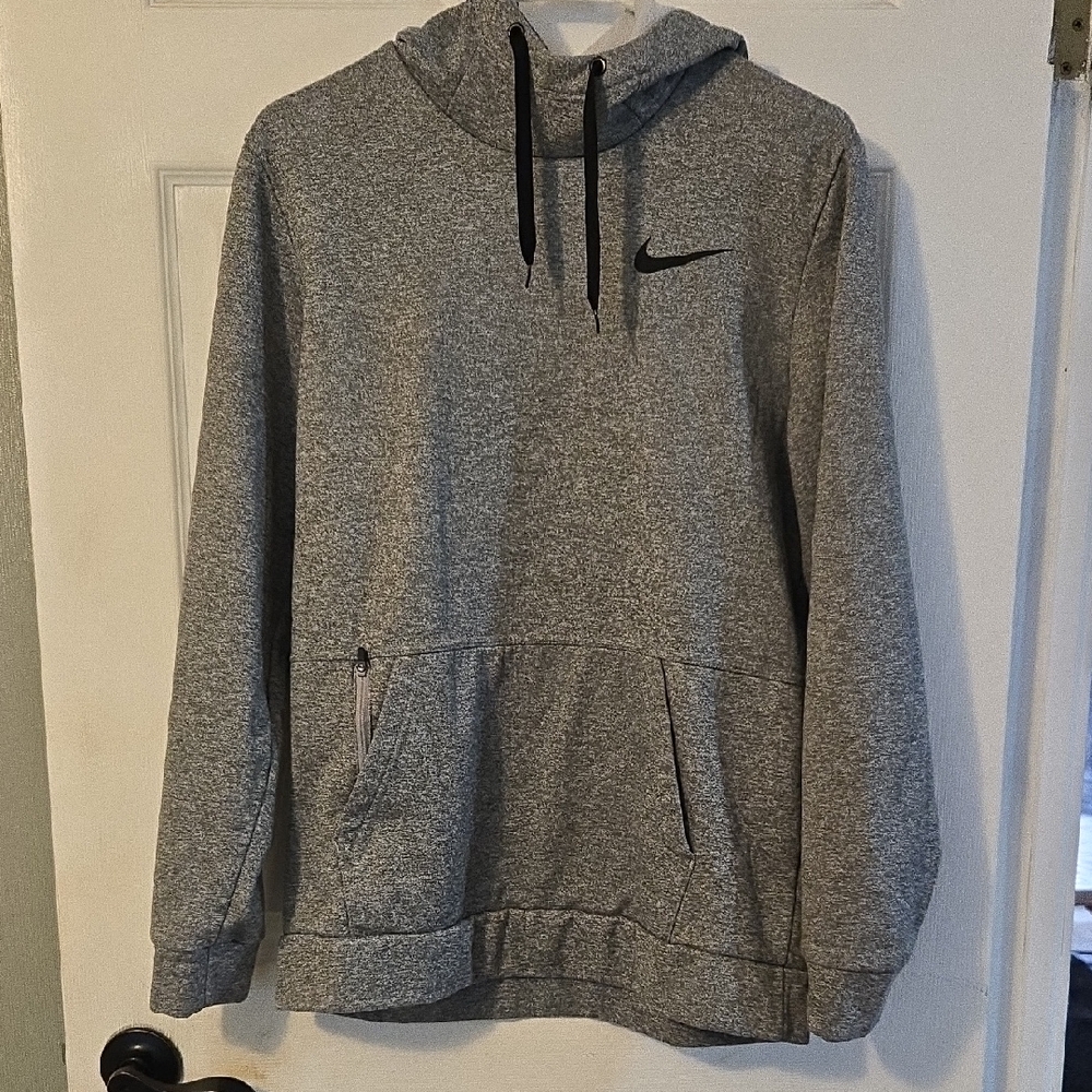 Nike Gray Women's Therma Fit Hoodie with Black Accents